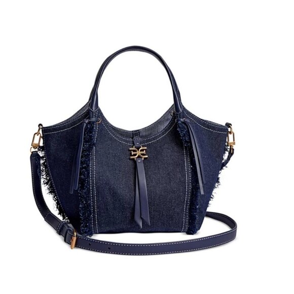 SAM EDELMAN Irina denim small women's small tote crossbody bag -Dark denim - Picture 14 of 16
